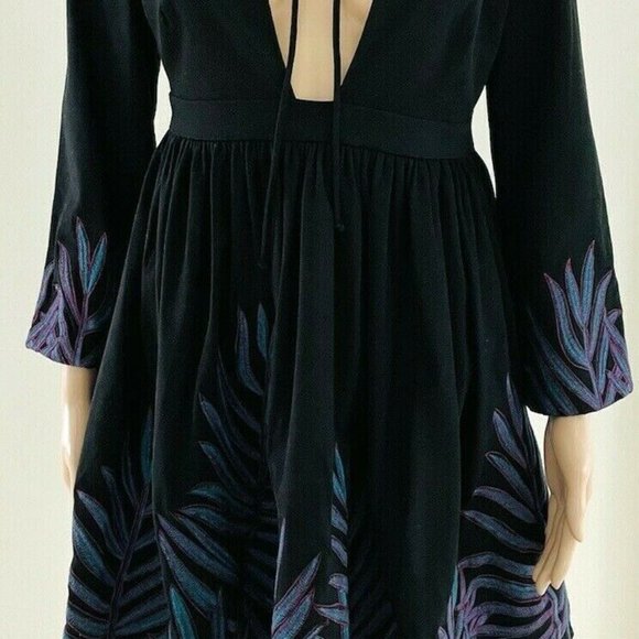 MARA HOFFMAN RUNWAY Leaf Embroidered Babydoll Deep - Picture 2 of 3